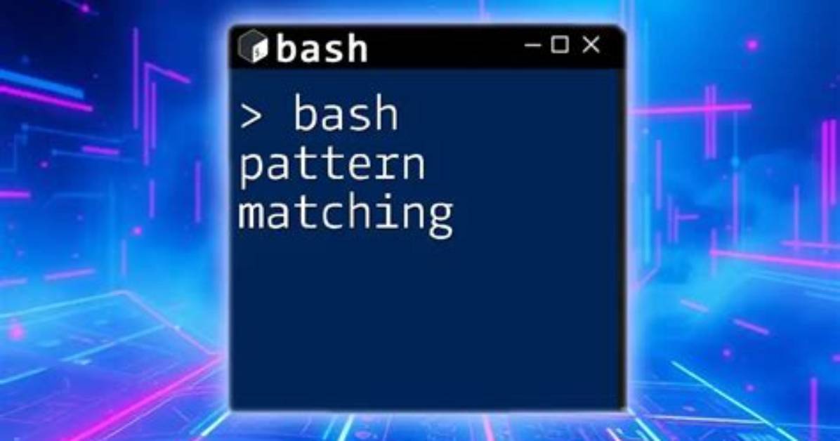 Bash Script Pattern Matching