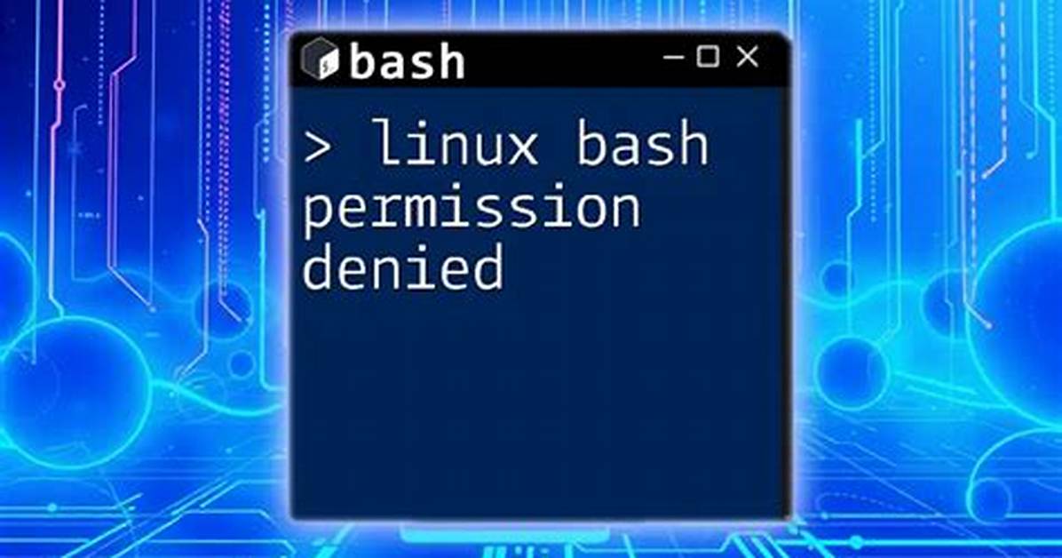 Bash Script Permission Denied When Tying to Run