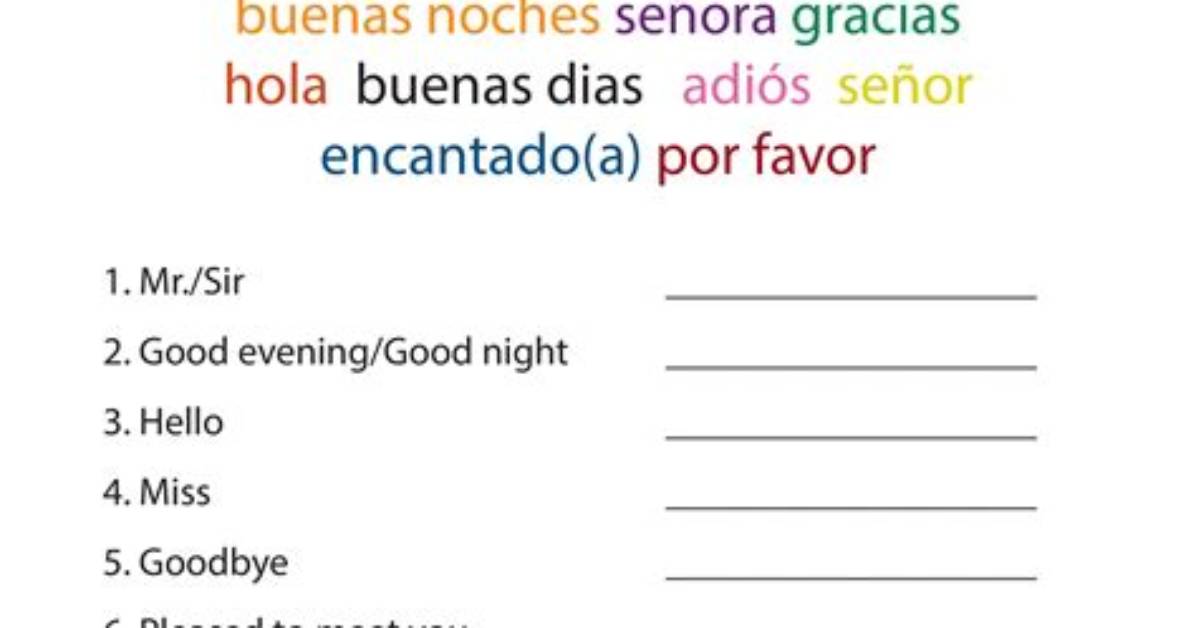 Basic Greetings & Goodbyes in Spanish Quiz