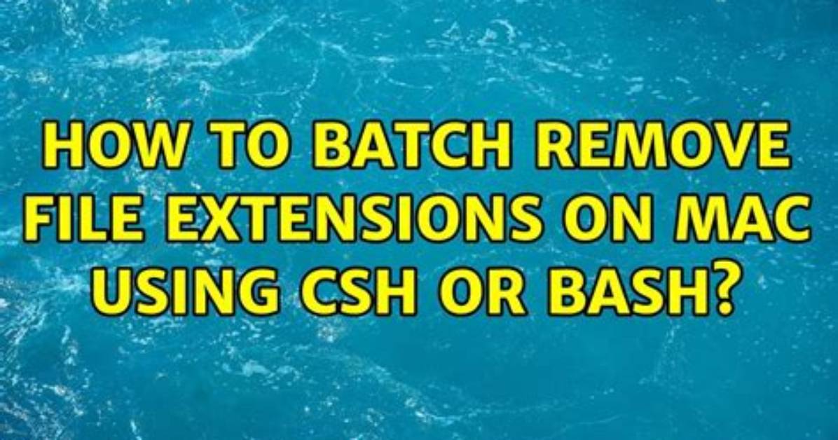 Batch: Remove File Extension