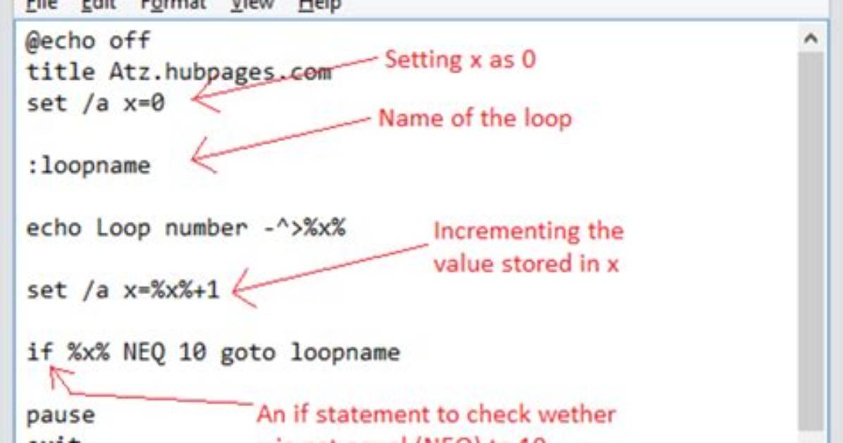 Batch Script Loop