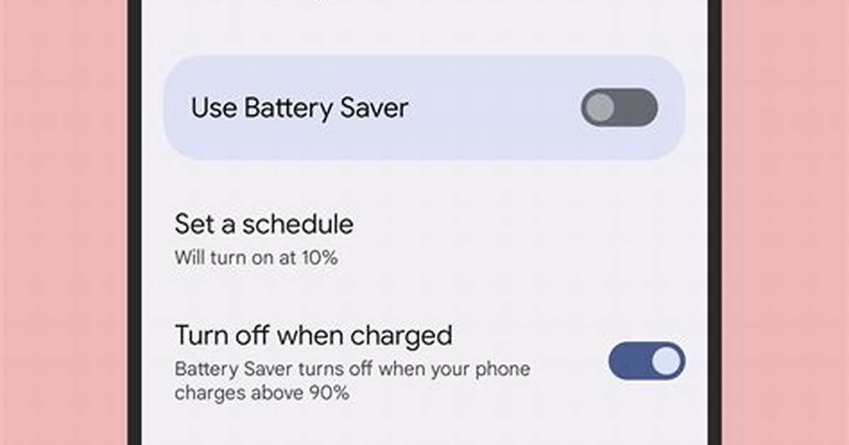 Battery Saver Mode - How to Discuss
