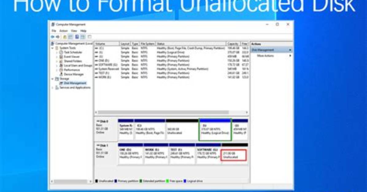 Best Answer: How Do I Format Unallocated Space in Windows 10?