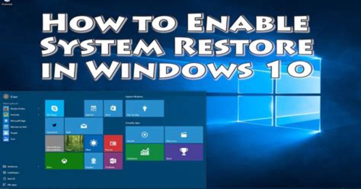 Best Answer: Should I Enable System Restore in Windows 10?