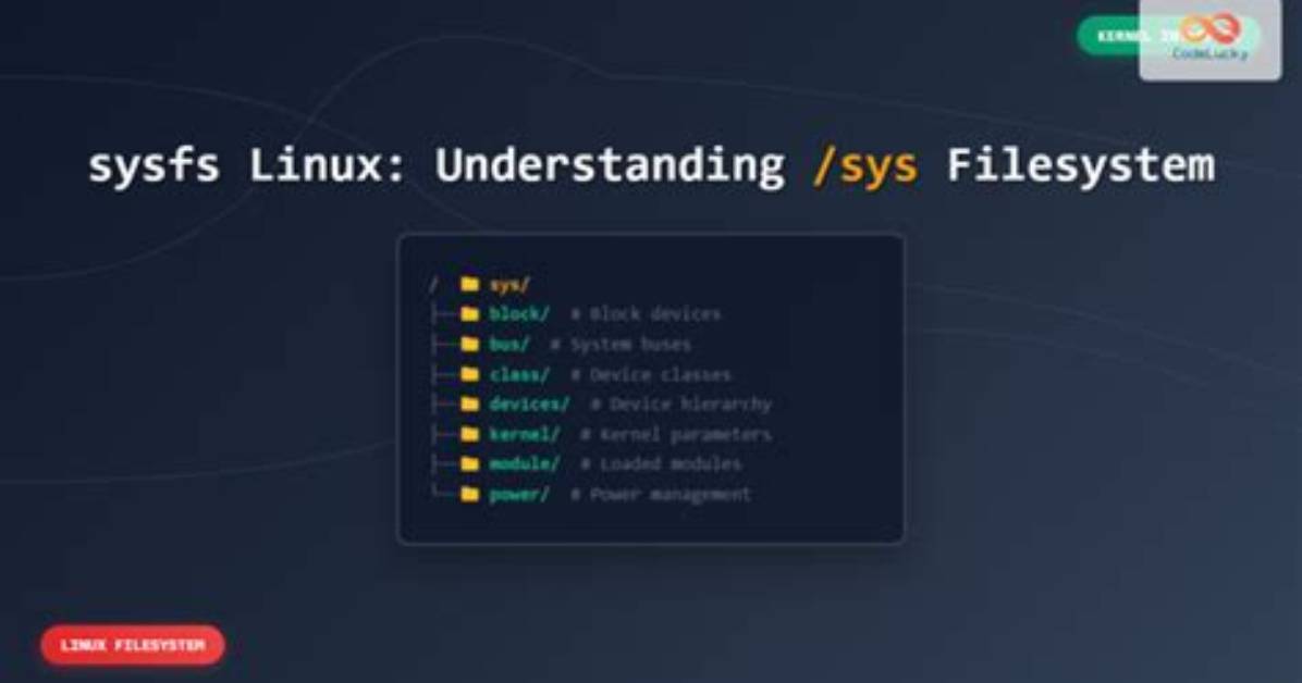 Best Answer: What Is Sysfs in Linux?