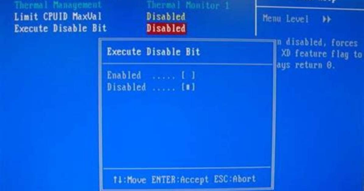 Best Answer: Where Is Execute Disable Bit in Bios?