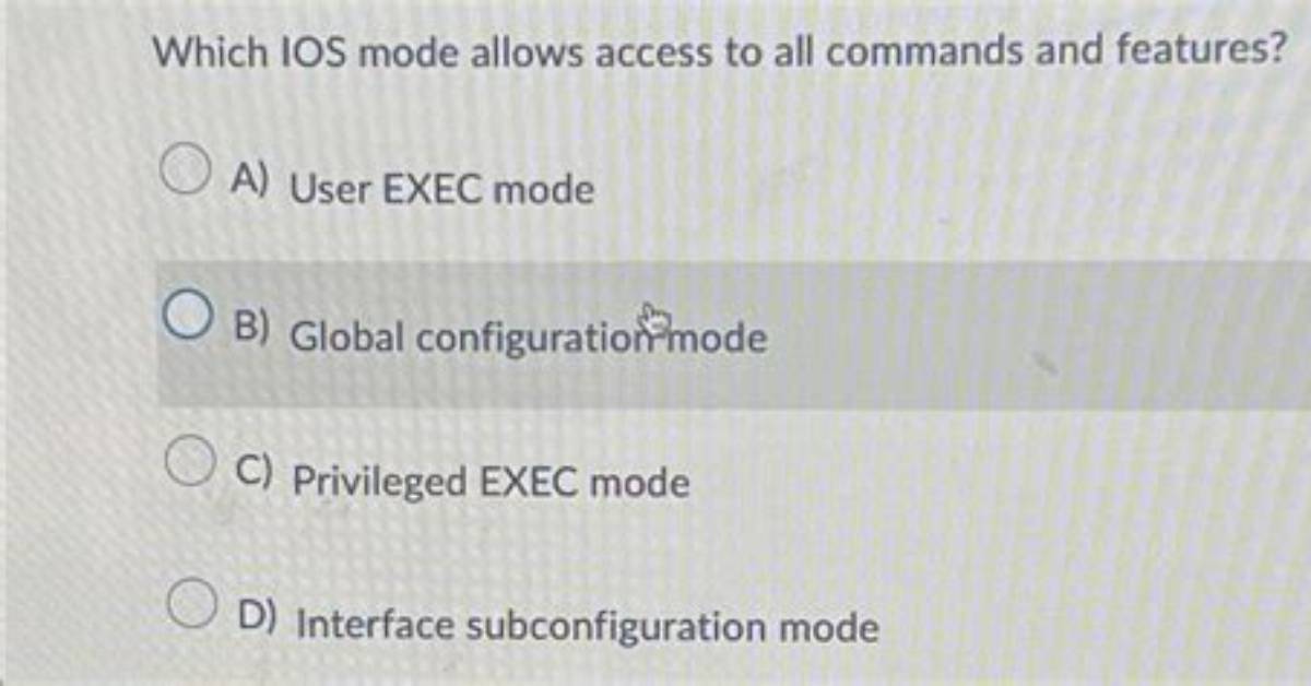 Best Answer: Which Ios Command Allows Access to Privileged Mode?