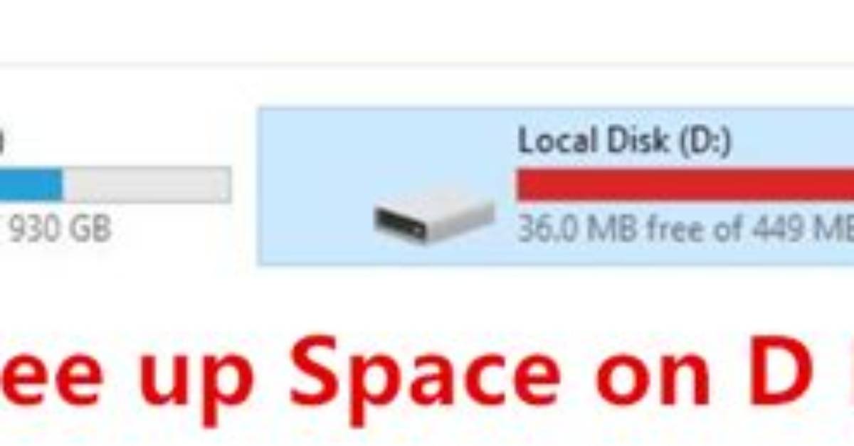 Best Answer: Why Is D Drive Full Windows 10?