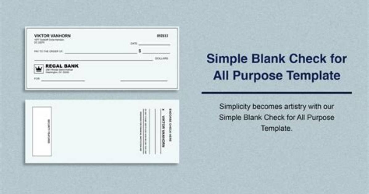 Blank Check Template