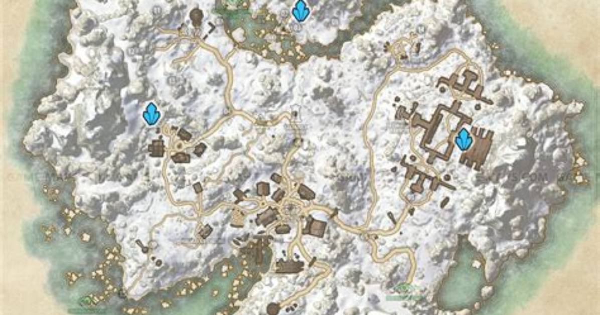 Bleakrock Isle Skyshards Location Map the Elder Scrolls Online (Eso)