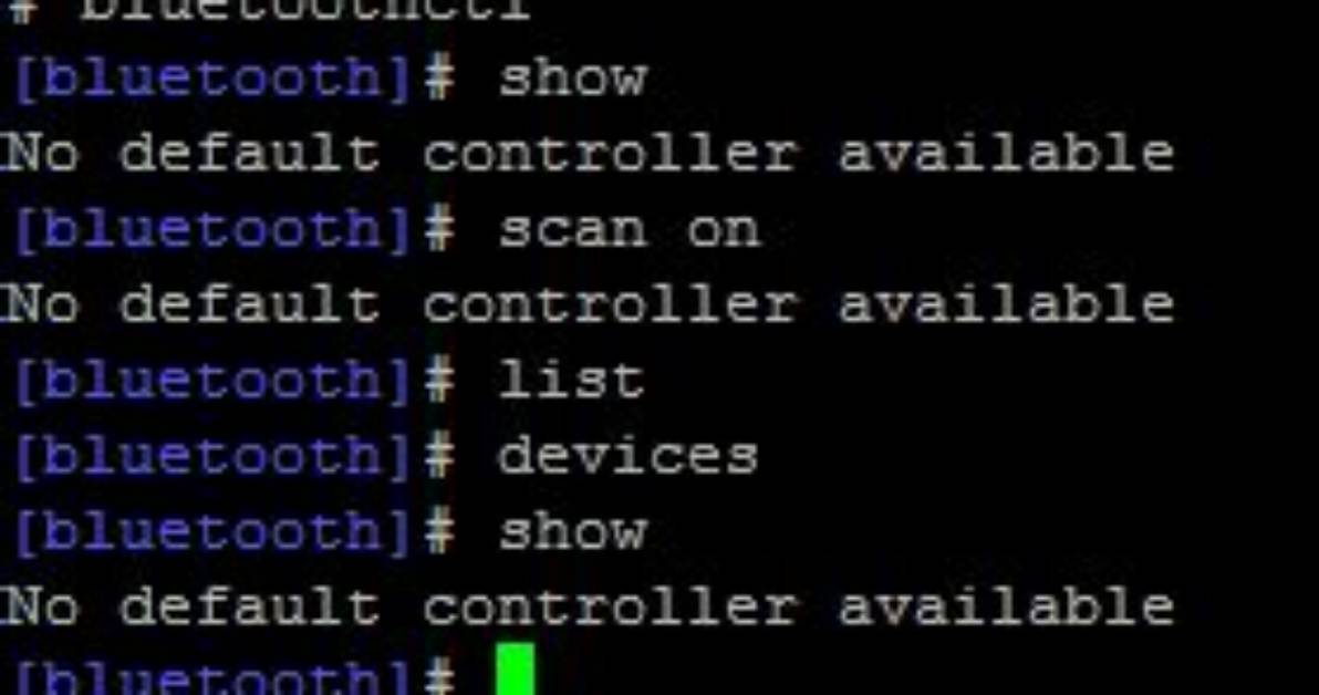 Bluetoothctl No Default Controller Available [Closed]