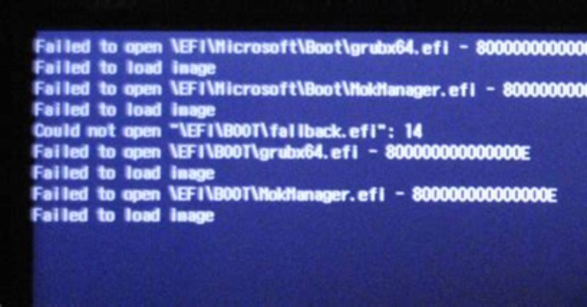 Boot Error on (Failed to Open \Efi\Boot\Mmx64. Efi - Not Found)