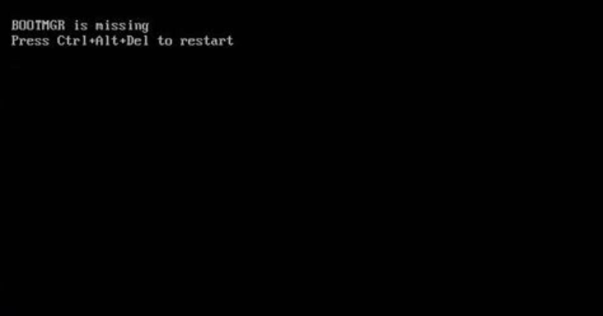 Bootmgr Is Missing Error in Windows Xp