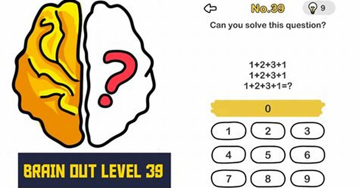 Brain out Level 39 Solution, Answer (Can You Solve This Equation)