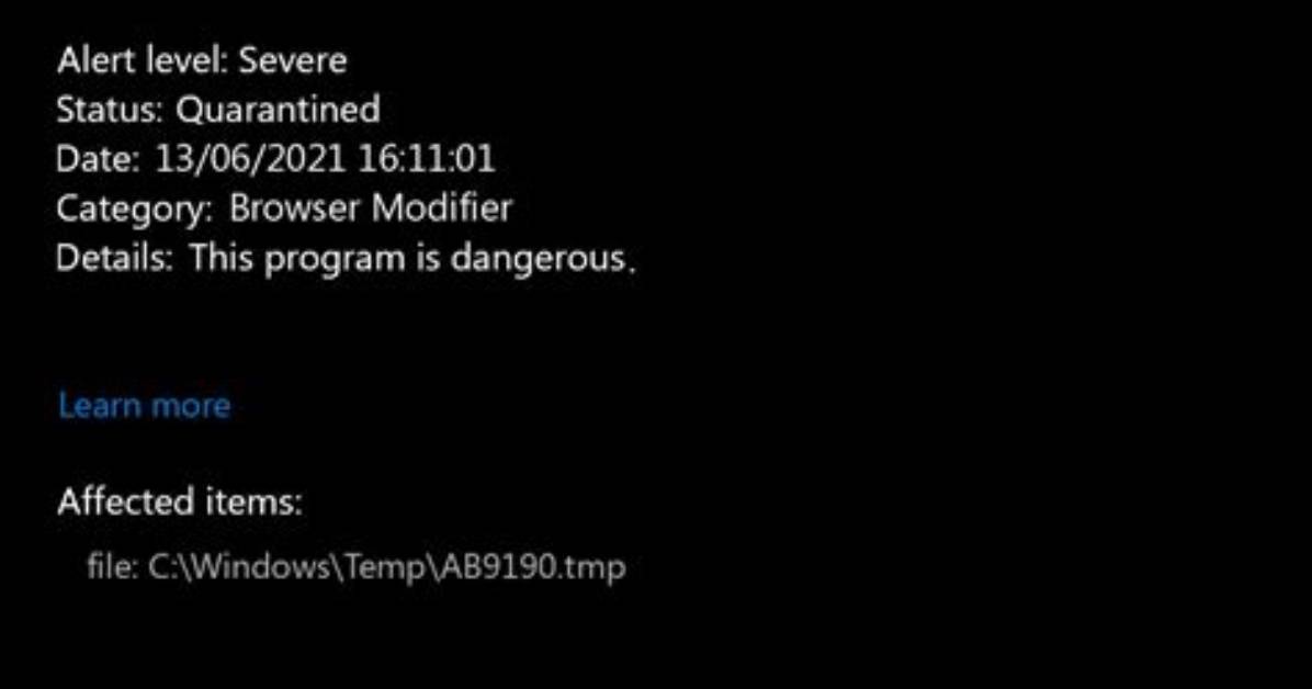 Browsermodifier: Win32/Hao123! Blnk (Hao123 Browser Modifier) — Virus Removal Guide
