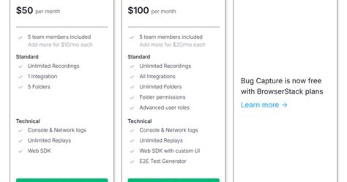 Browserstack Pricing | Plans Starting from Just $12.50 a Month