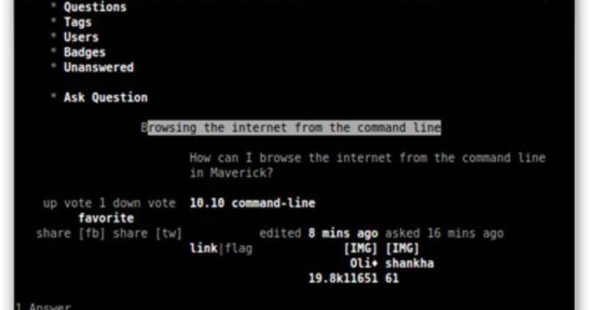 Browsing the Internet from the Command Line