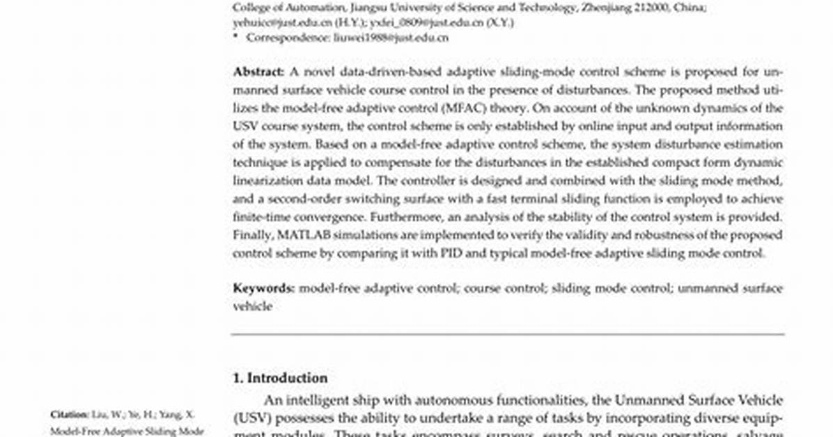 By Adaptive Control Method?