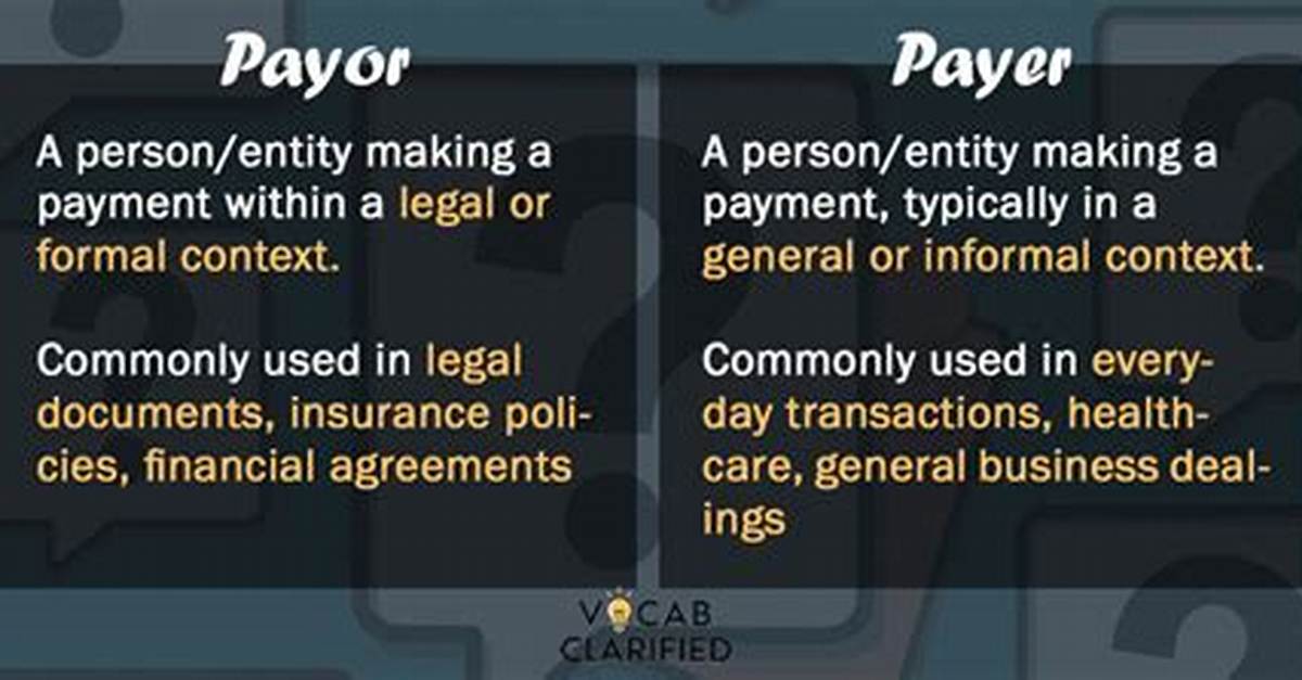 By Payor vs Payer?
