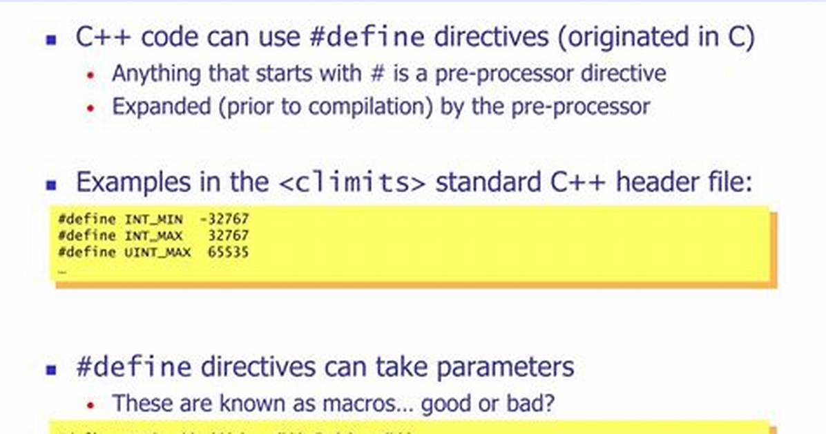 C: Are #Define Directives Global?