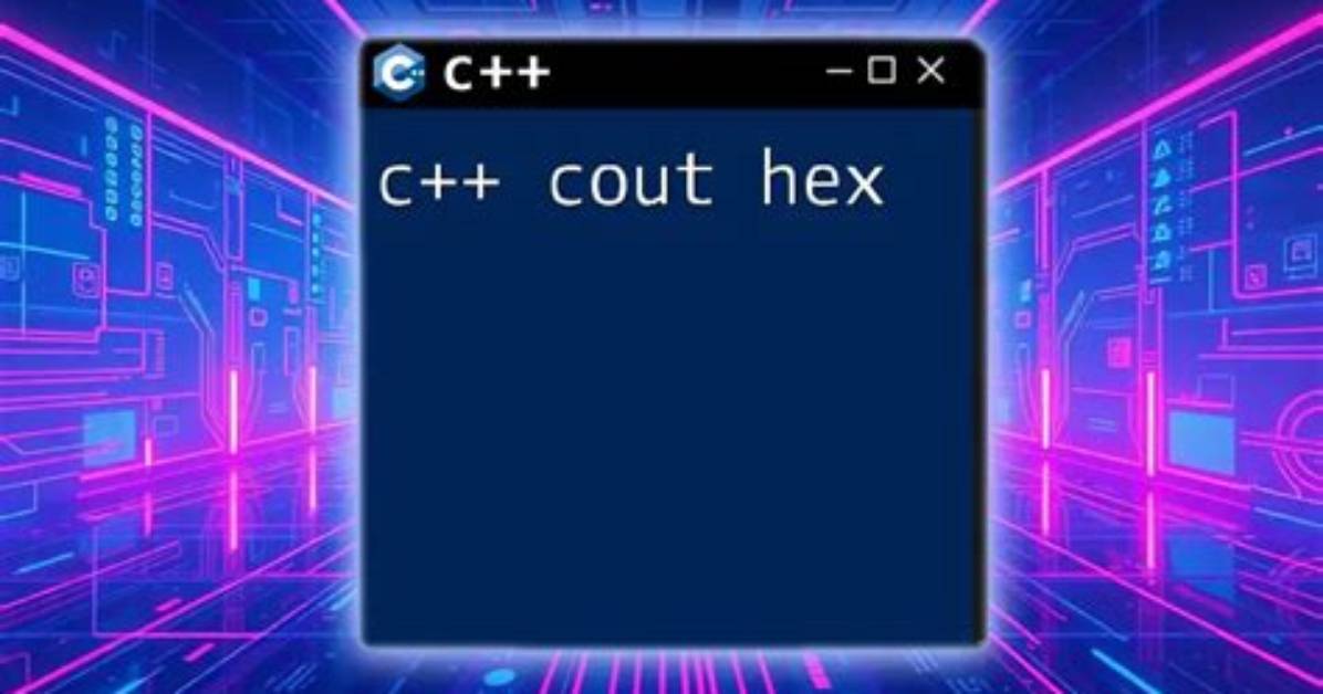 C++ Cout Hex Values?