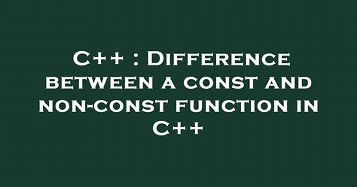 C++ Difference Between Const Reference to Non Const Object and Non Const Reference to Non Const Object