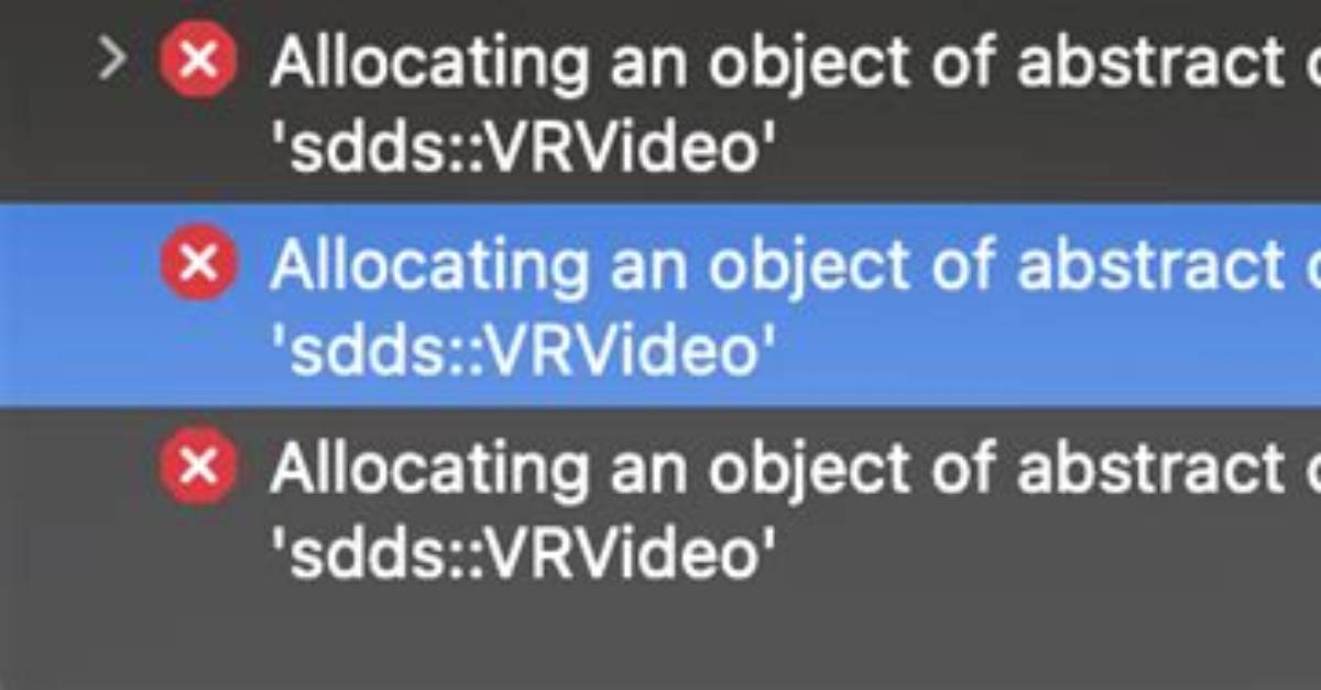 C++ Error: Object of Abstract Class Type Is Not Allowed: Pure Virtual Function Has No Overrider