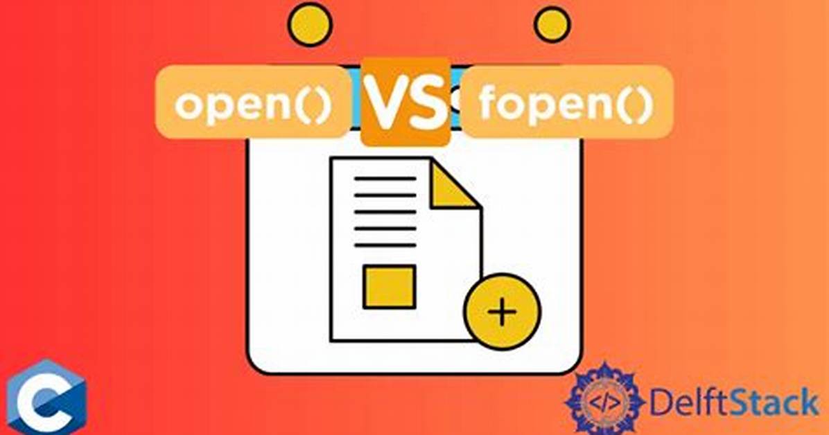 C Fopen vs Open