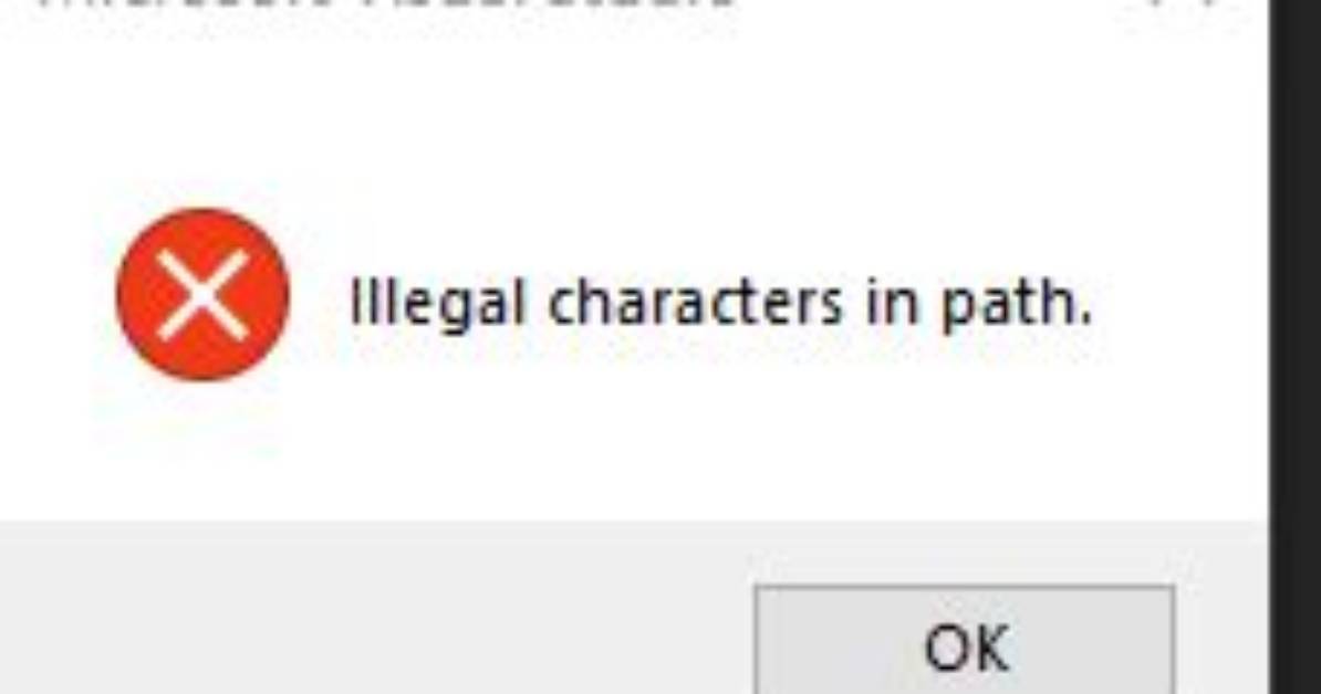 C# - Illegal Characters in Path