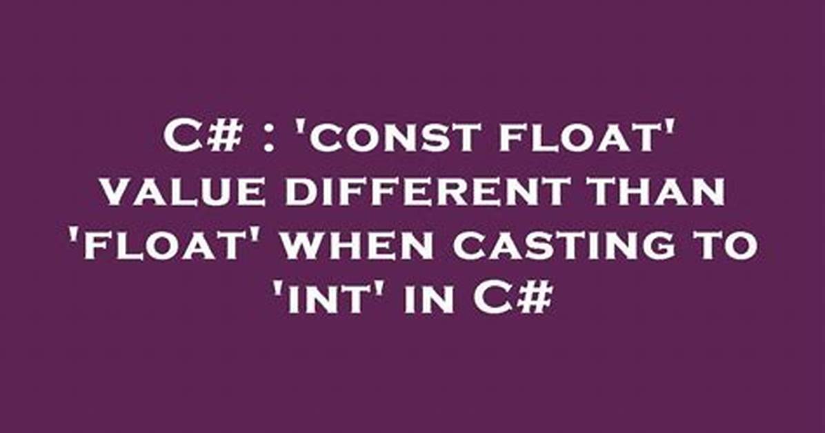 C++ Int Float Casting