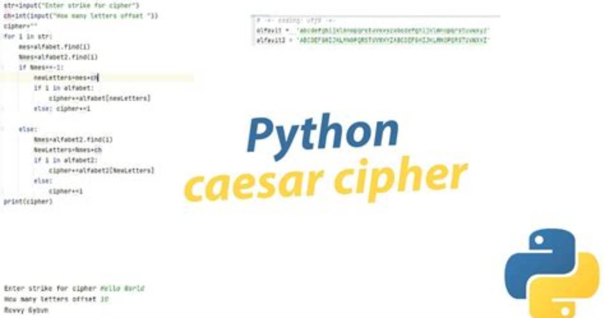 Caesar Cipher Function in Python