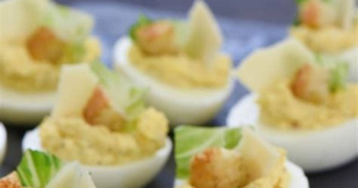 Caesar Salad Deviled Eggs