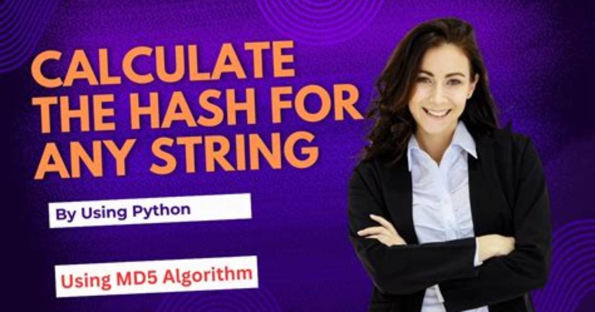Calculate a Md5 Hash from a String
