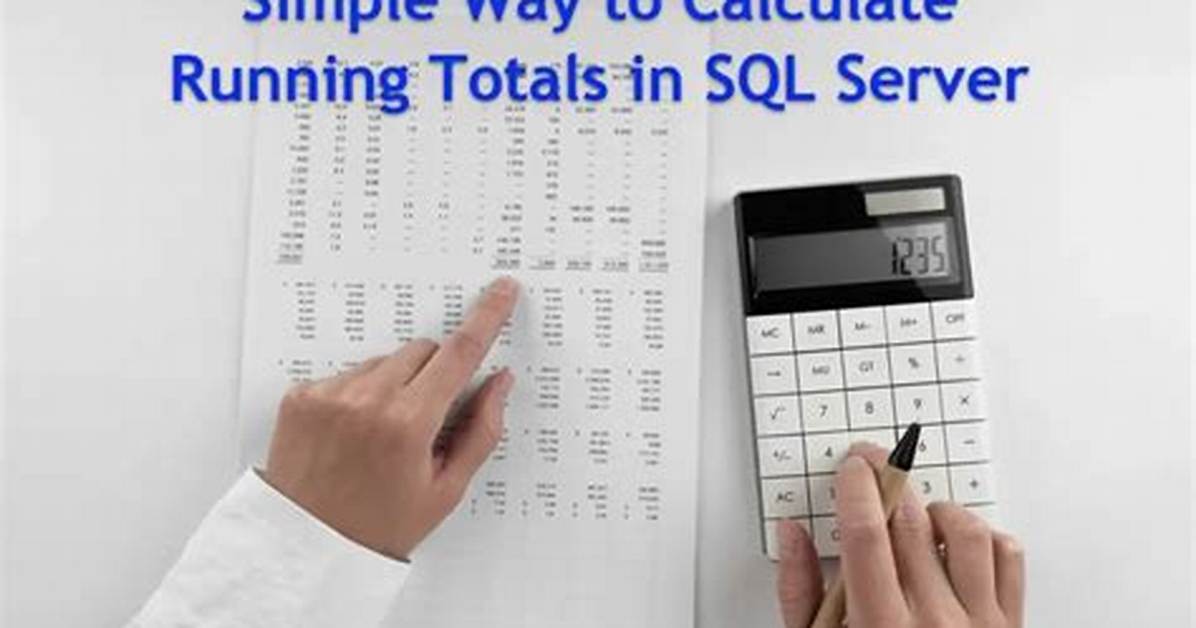 Calculate a Running Total in Sql Server