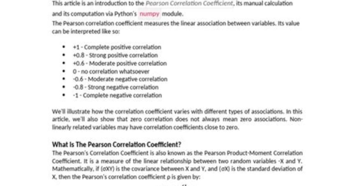 Calculating Pearson Correlation and Significance in Python