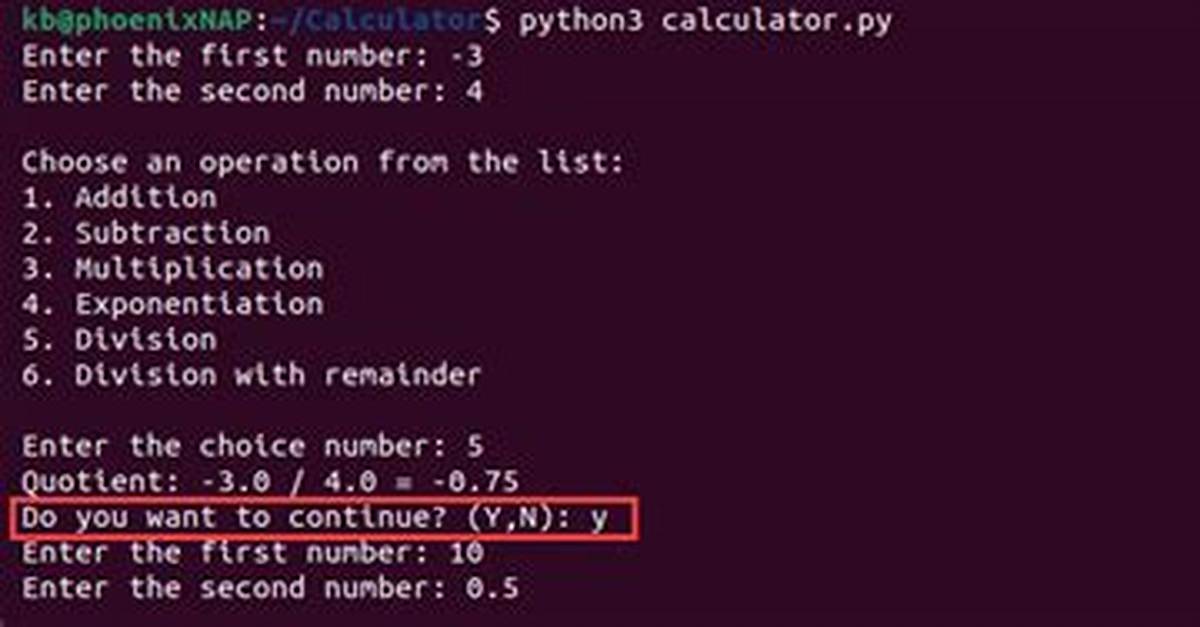 Calculator Loop in Python
