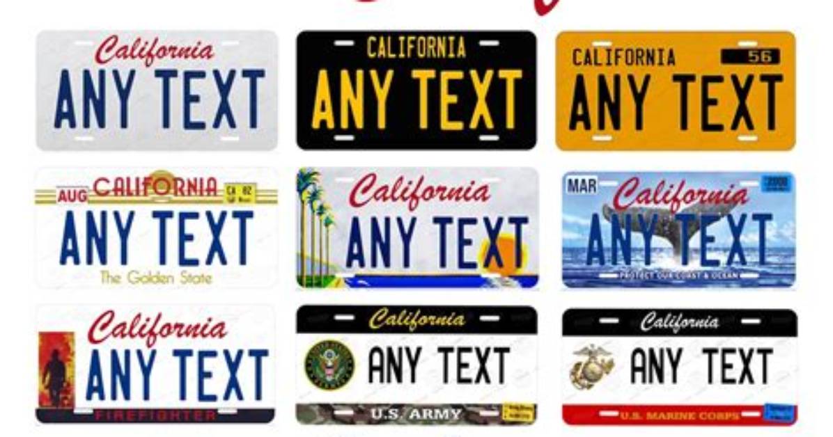 California Custom Plates