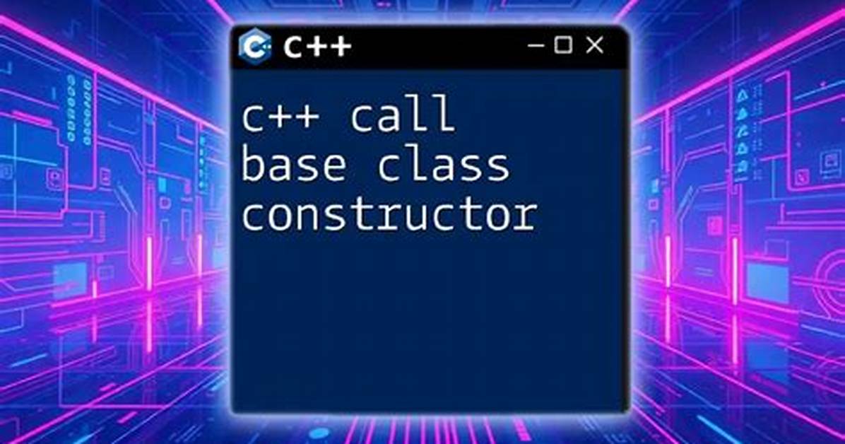 Calling the Base Constructor in C#
