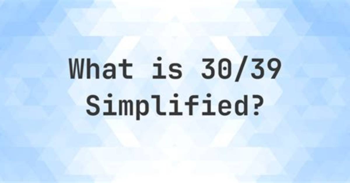 Can 13 39 Be Simplified
