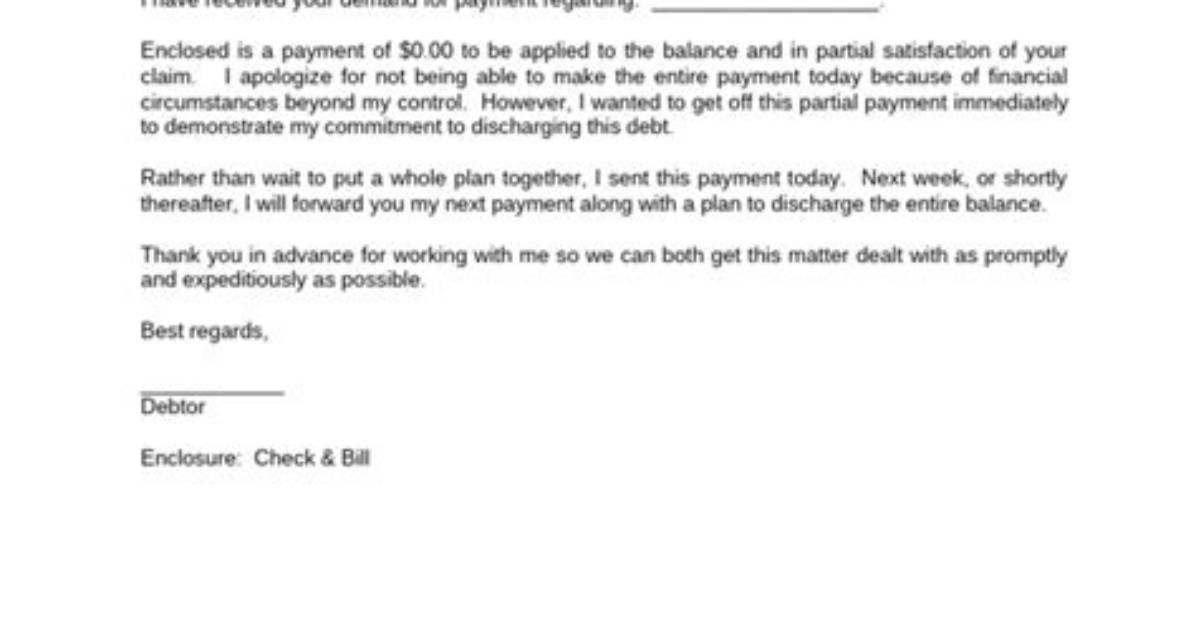 Can a Debtor Refuse a Partial Payment?