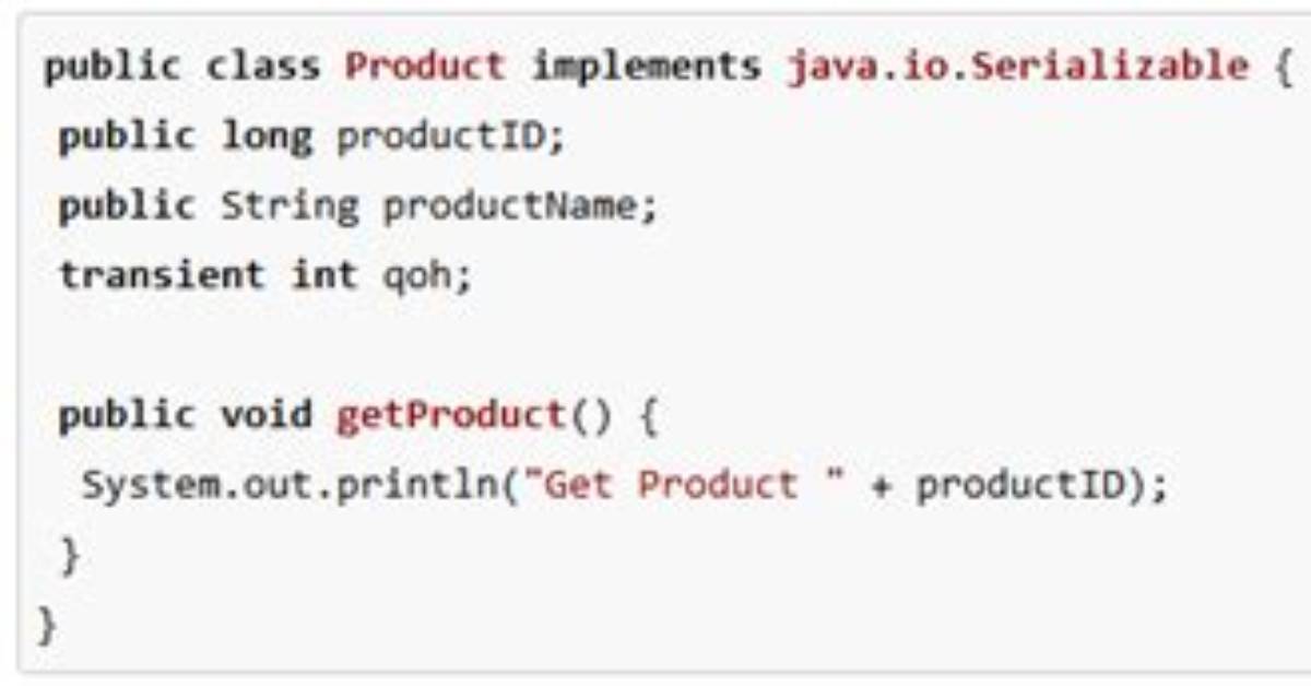 Can a Method Be Transient Java