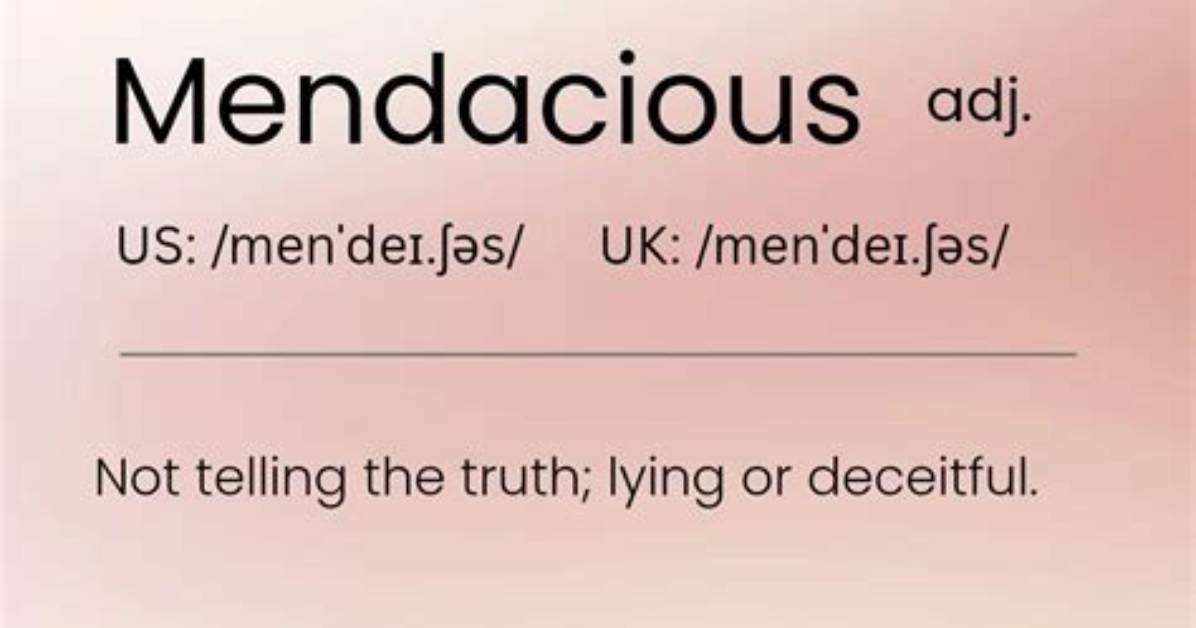 Can a Person Be Mendacious?