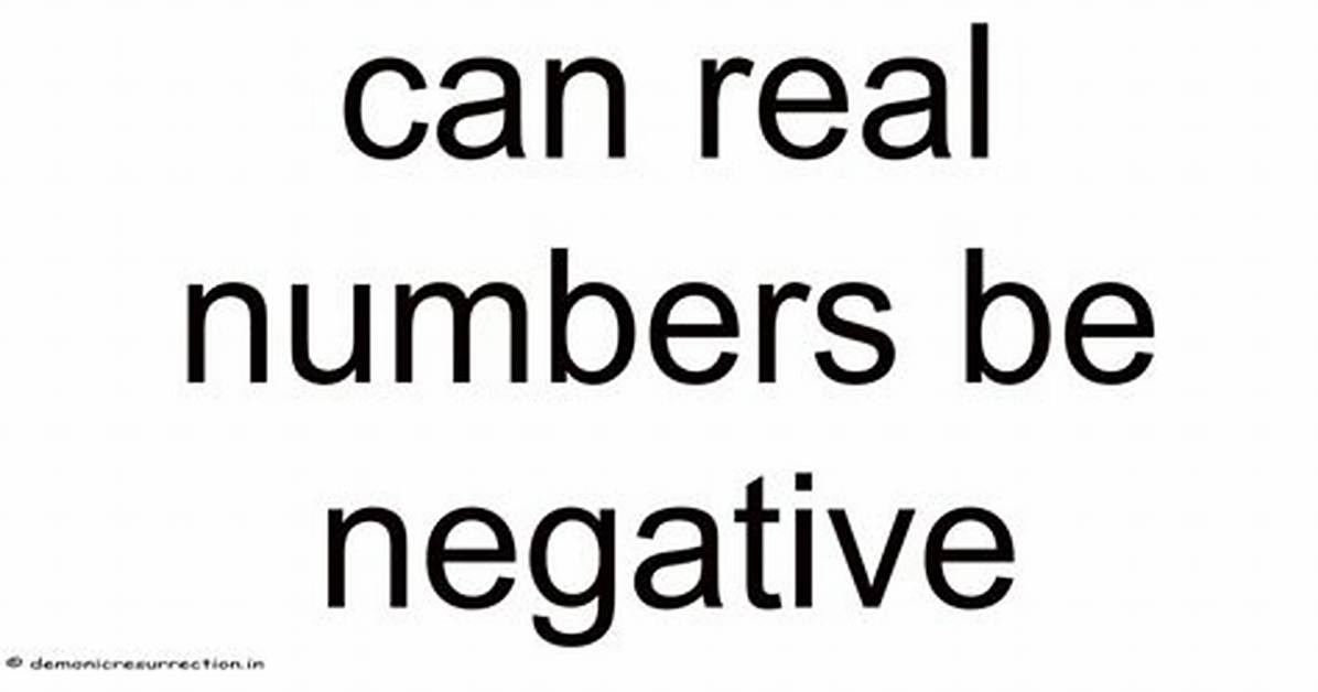 Can a Real Zero Be Negative