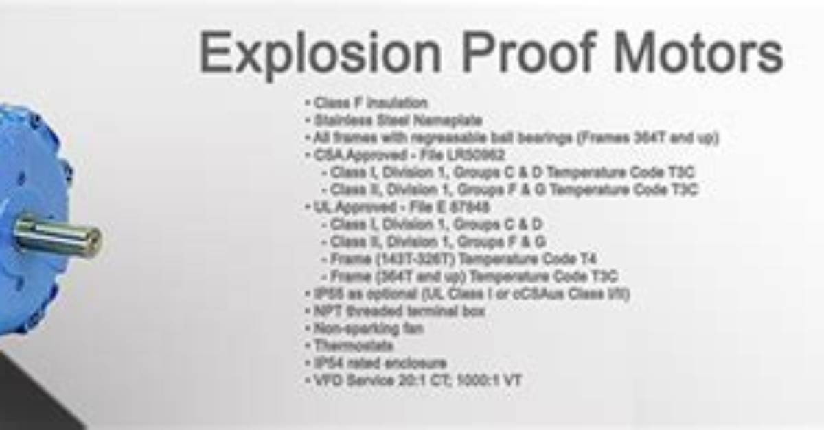 Can a Tefc Motor Be Explosion Proof?
