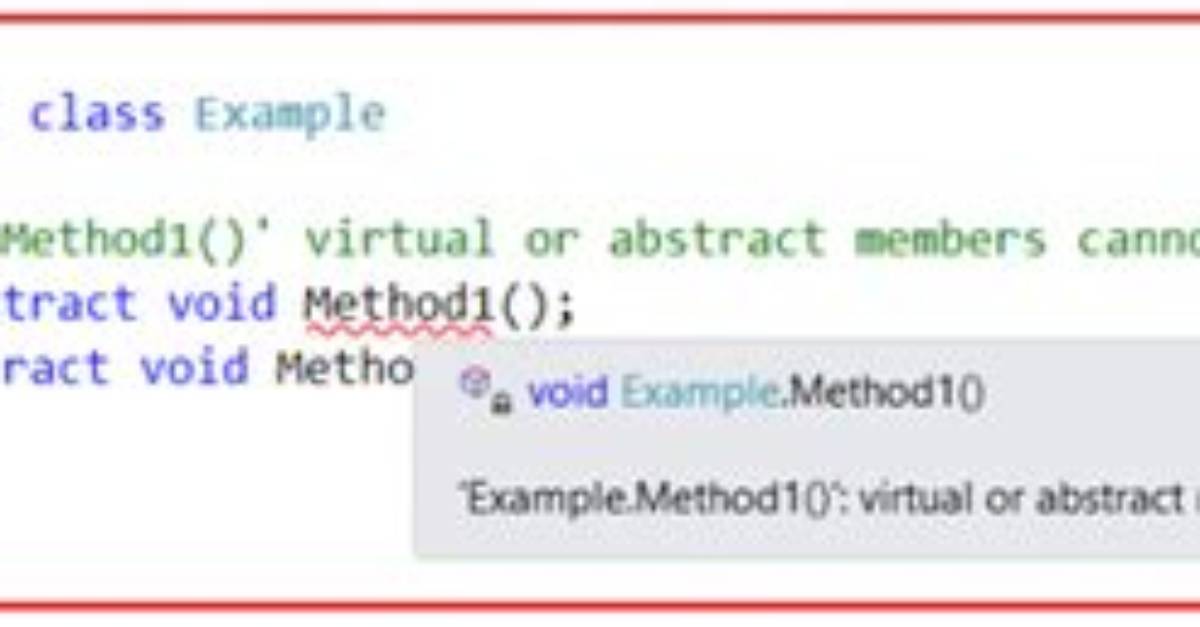 Can Abstract Method Be Private?