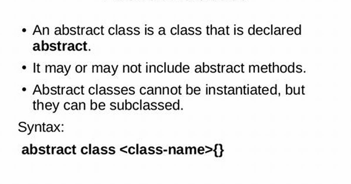 Can an Abstract Class Have a Constructor?