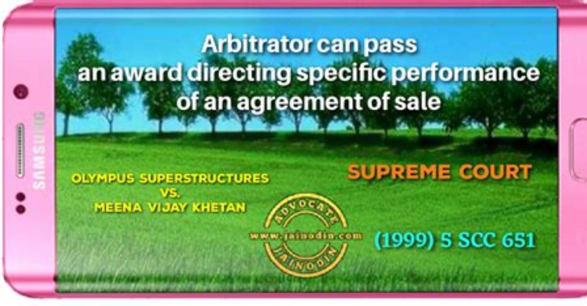 Can an Arbitrator Grant Specific Performance?