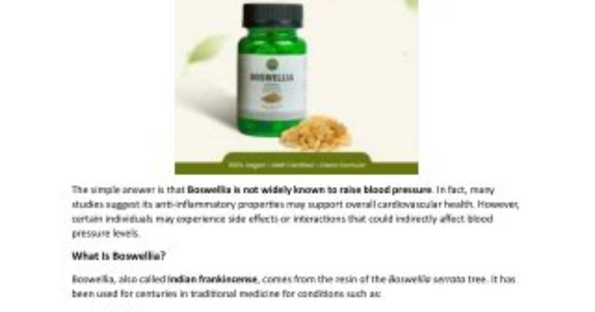 Can Boswellia Cause Bleeding?