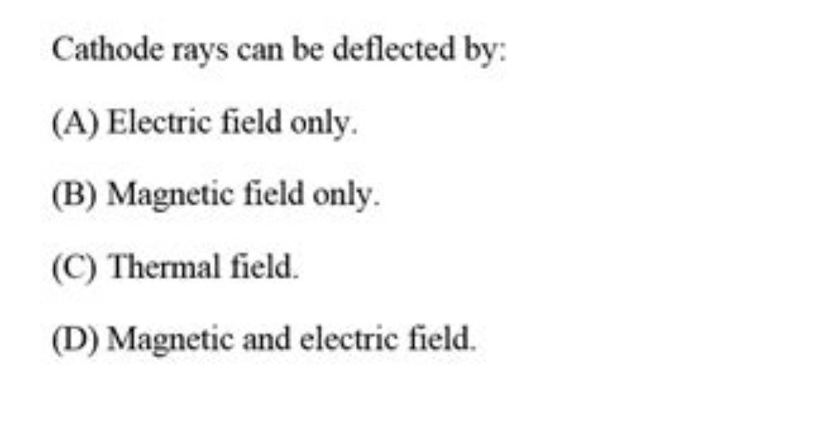 Can Cathode Rays Be Deflected by Electric Field?