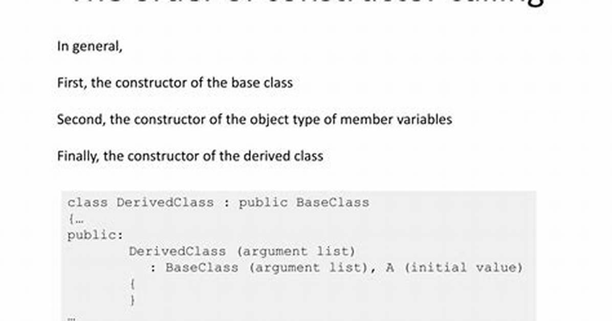 Can Constructor Be Overloaded in Derived Class?